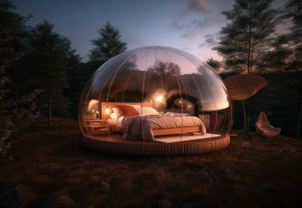 stay in a bubble tent