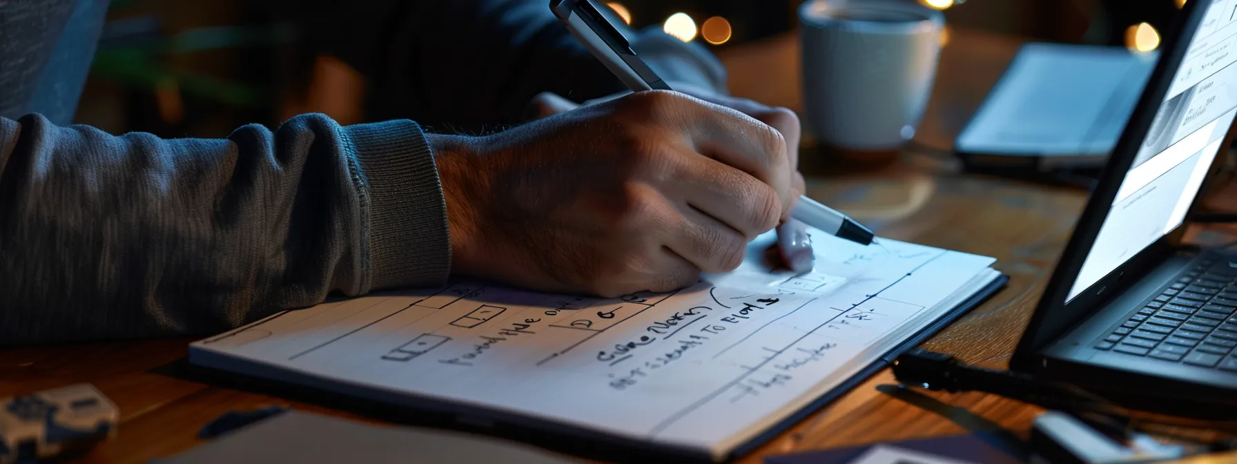 a person using a smart notebook with a digital pen to write and erase notes on a reusable a4 page.